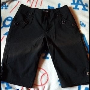 Black QQMY Bermuda Shorts